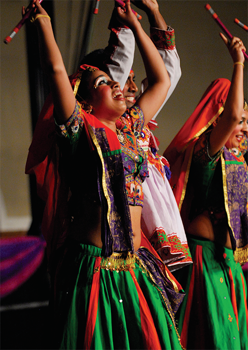 An image from Nachte Raho, a celebration partially funded by an Iowa Student Impact Grant.